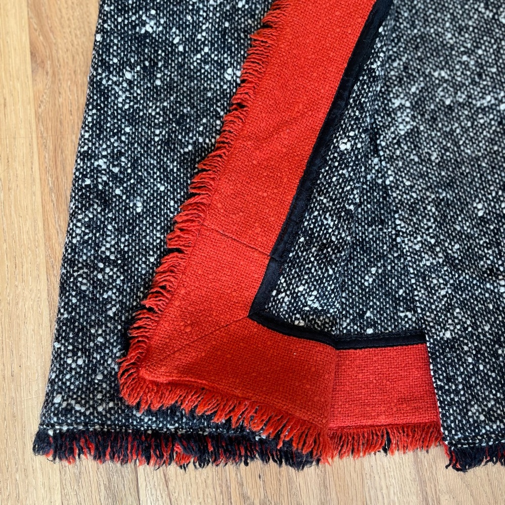 VTG 100% Wool Sloat & Co/NY Black and Red Tweed Skirt - Picture 3 of 12